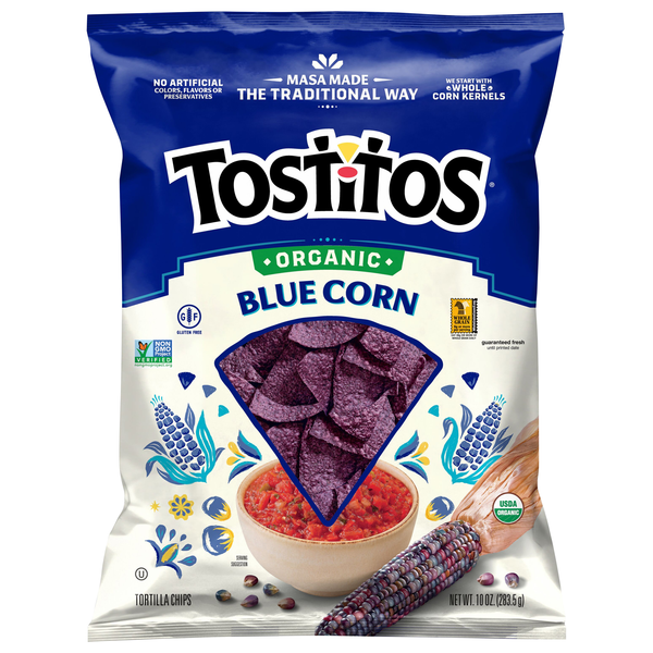 Tostitos Organic Gluten Free Blue Corn Tortilla Chips