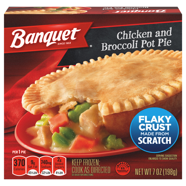 Banquet Chicken & Broccoli Pot Pie Frozen Meal