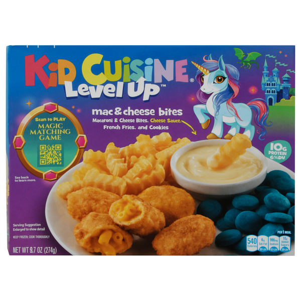 Kid Cuisine Level Up Mac & Cheese Bites 10g Protein Frozen Meal