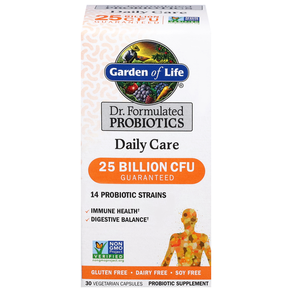Garden of Life Probiotics Daily Care 25 Billion CFU Vegetarian Capsules