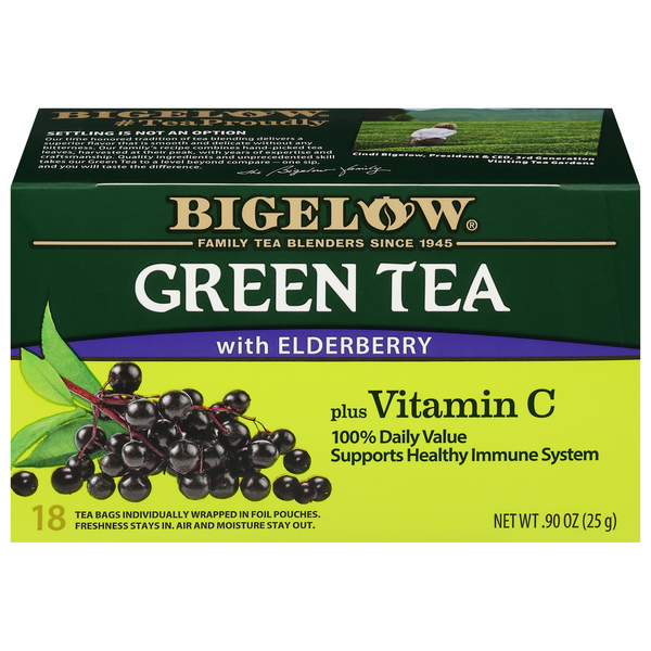 Bigelow Green Tea Bags with Elderberry
