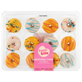 two-bite Birthday Cake Iced Donuts - 12 ct