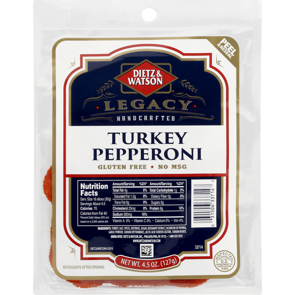 Save on Dietz & Watson Turkey Pepperoni Order Online Delivery MARTIN'S