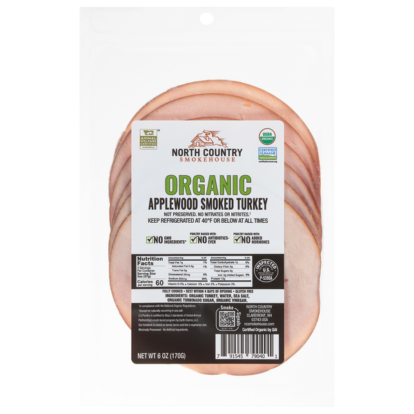 North Country Smokehouse Organic Sliced Applewood Smoked Turkey