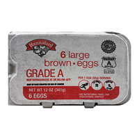 Hannaford Large Brown Eggs - 6 ct
