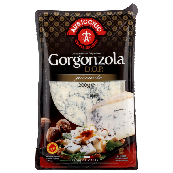 Auricchio D.O.P Imported Picante Gorgonzola Cheese Wedge