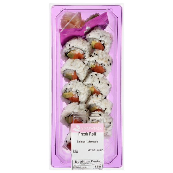 Snowfox Salmon Avocado Sushi Roll