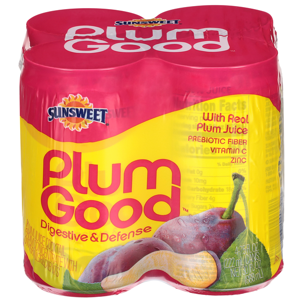 Sunsweet PlumGood Juice Cocktail - 4 pk