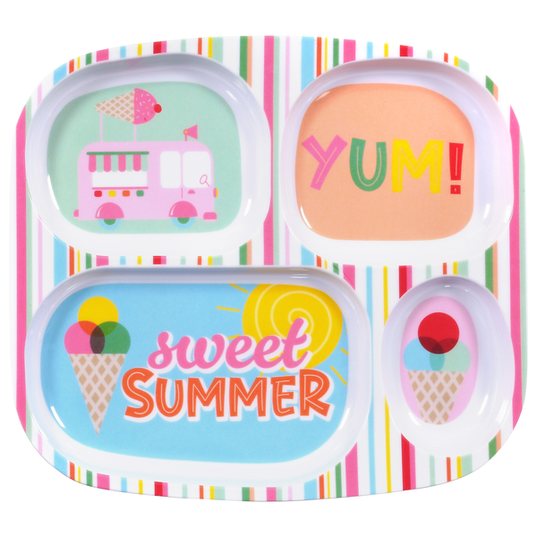Smart Living 4 Section Plate Sweet Summer Kids