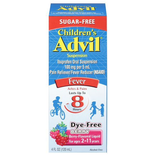 Advil Children's Fever Pain Reliever Berry Ibuprofen Oral Suspension