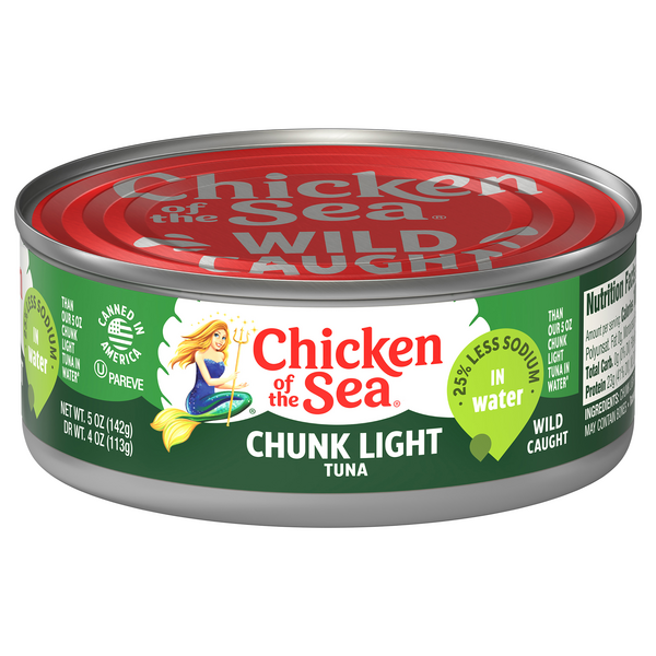 Chicken of the Sea Low Sodium Wild Caught Chunk Light Tuna in Water