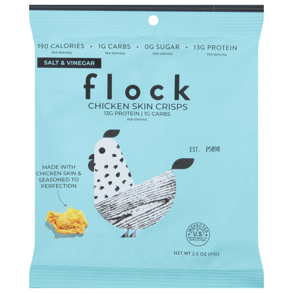 Flock Salt & Vinegar Chicken Skin Crisps