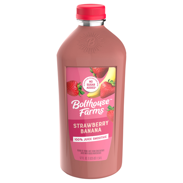 Bolthouse Farms Strawberry Banana 100% Fruit Juice Smoothie Fresh