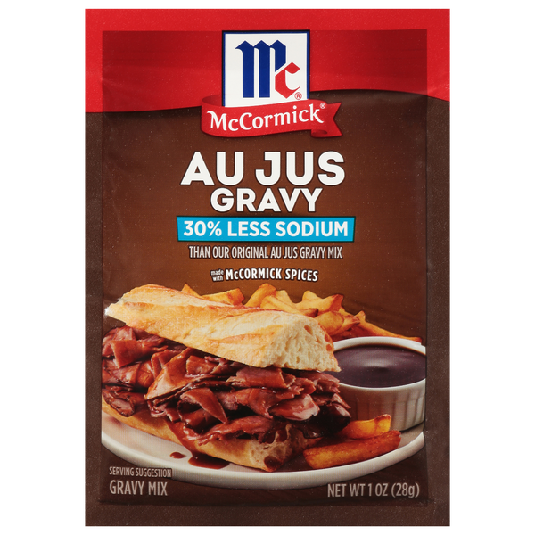 McCormick 30% Less Sodium Au Jus Gravy Mix Packet