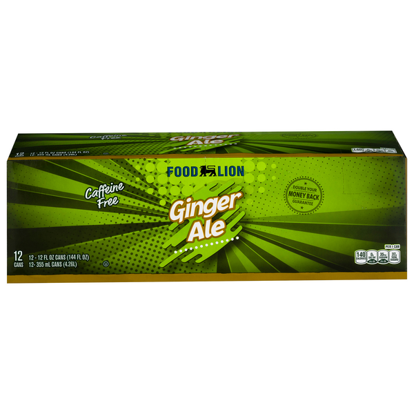 Food Lion Ginger Ale Soda Caffeine Free - 12 pk