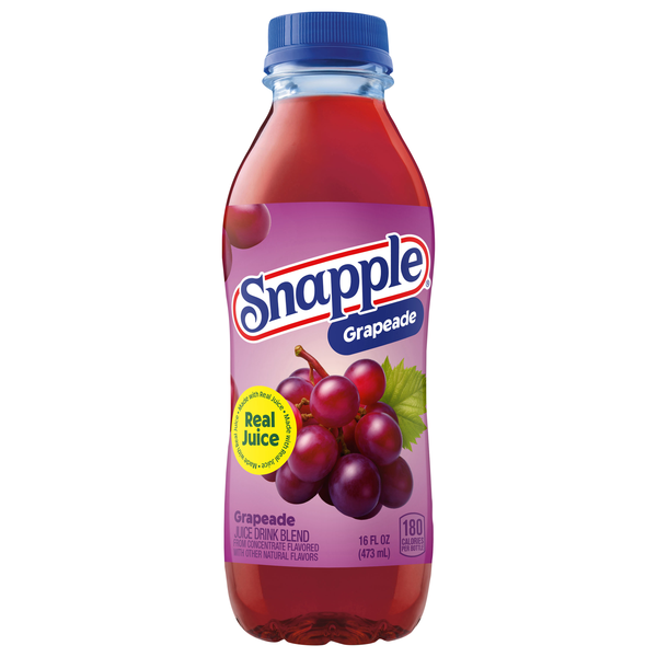 Snapple Grapeade Juice Drink All Natural Plastic