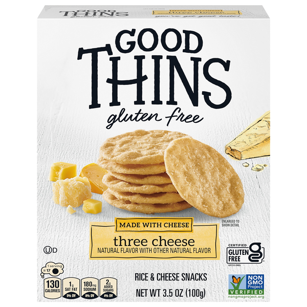 Good Thins Gluten Free Three Cheese Rice & Cheese Crackers