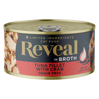 Reveal Wet Cat Food Tuna Fillet with Crab in Broth Grain Free