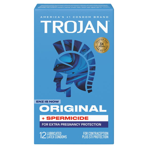 Trojan ENZ Spermicidal Lubricated Latex Condoms