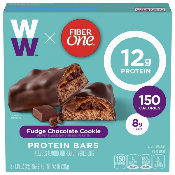 Save on Fiber One WW Protein Bars Fudge Chocolate Cookie 5 ct Order
