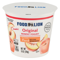 Food Lion Original Non Fat Peach Blended Yogurt Cup