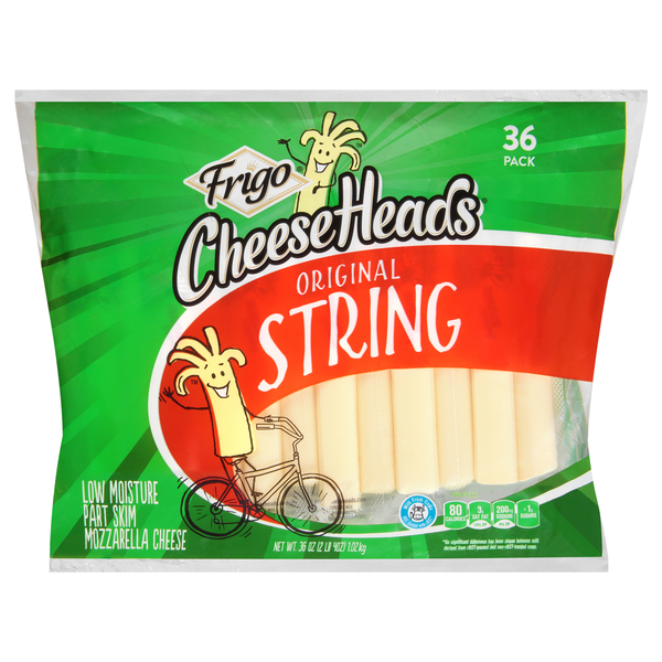 Frigo Cheese Heads Original Mozzarella String Cheese - 36 ct