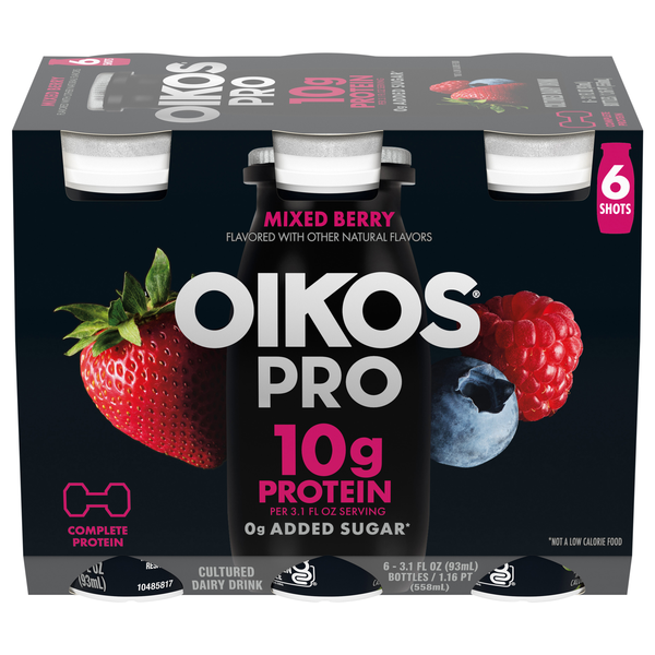 Oikos PRO 10g Mixed Berry Cultured Dairy Drink - 6 pk