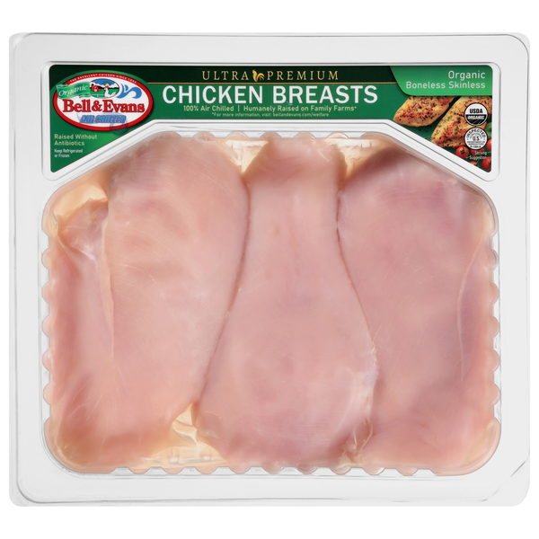 Bell & Evans Organic Free Range Boneless Skinless Chicken Breasts Fresh