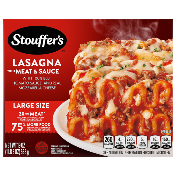 Stouffer's Lasagna with Meat & Sauce Large Size Frozen Meal