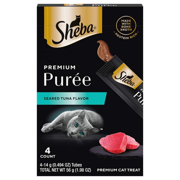 SHEBA Premium Puree Seared Tuna Flavor Cat Treat - 4 ct