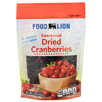 Food Lion Sweetened Dried Fruit Cranberries