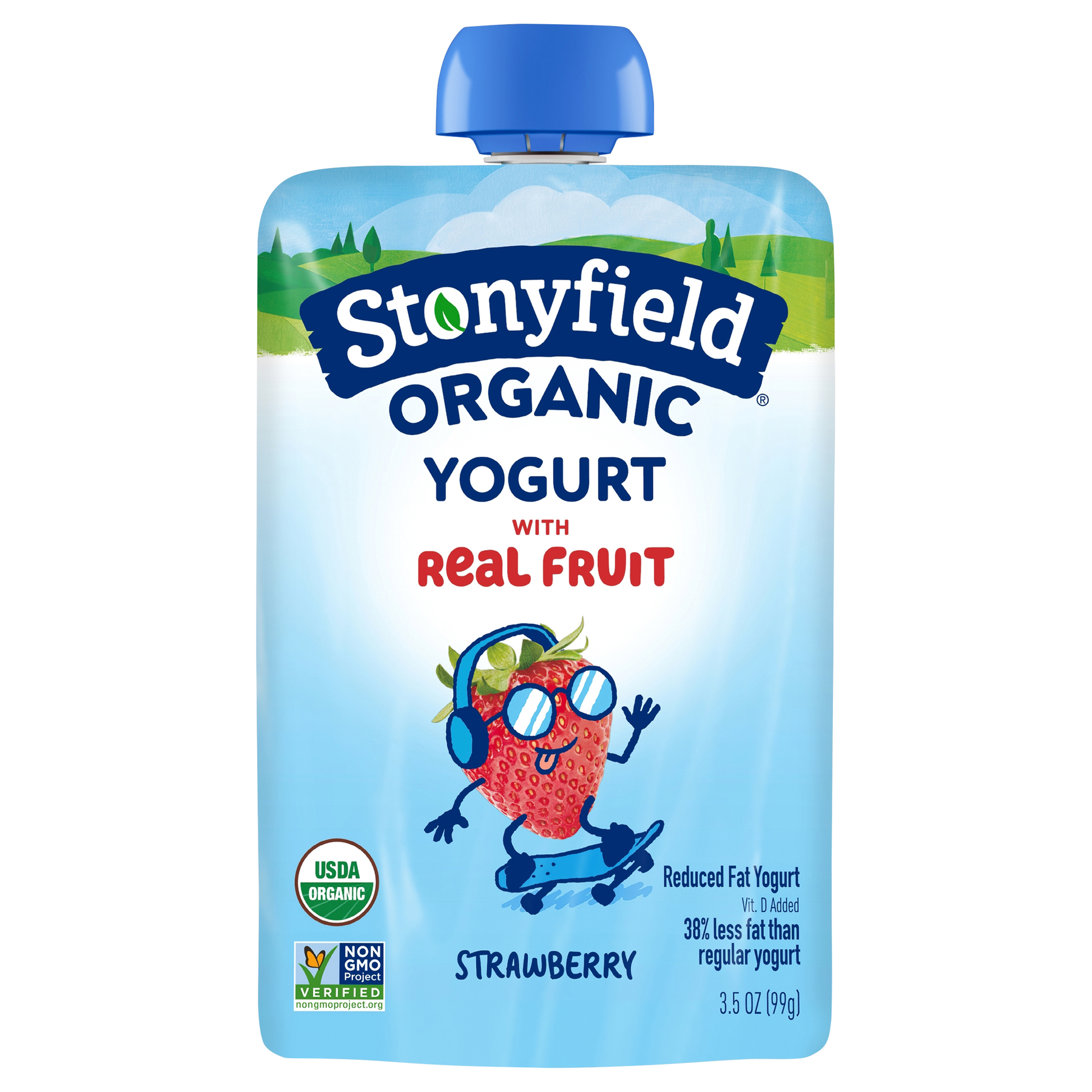 Stonyfield Stonyfield Kids Yogurt Pouches Strawberry Low Fat Organic