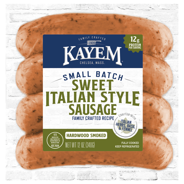 Kayem Natural Small Batch Sweet Italian Style Sausage - 4 ct