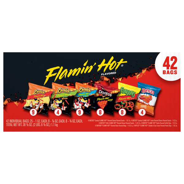 Frito Lay Flamin' Hot Snack Mix Variety Pack - 42 ct