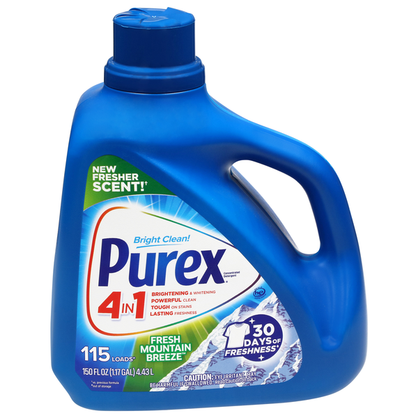 Purex Bright Clean 4-n-1 Mountain Breeze Liquid Laundry Detergent