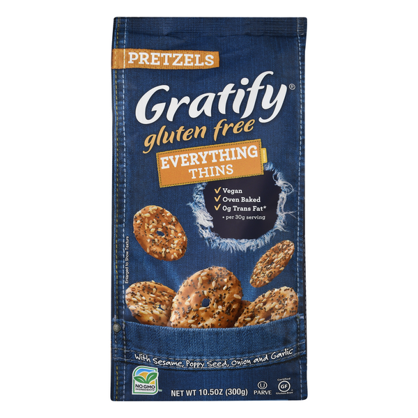 Save on Gratify Everything Thins Pretzels Gluten Free Order Online