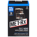 MET-Rx Big 100 Super Cookie Crunch 32g Protein Meal Replacement Bars 4 ct