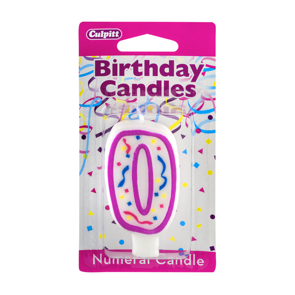 Culpitt Pink Numeral Birthday Candle #0