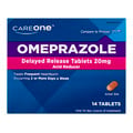CareOne Omeprazole Acid Reducer Delayed Release 20 mg Tablets