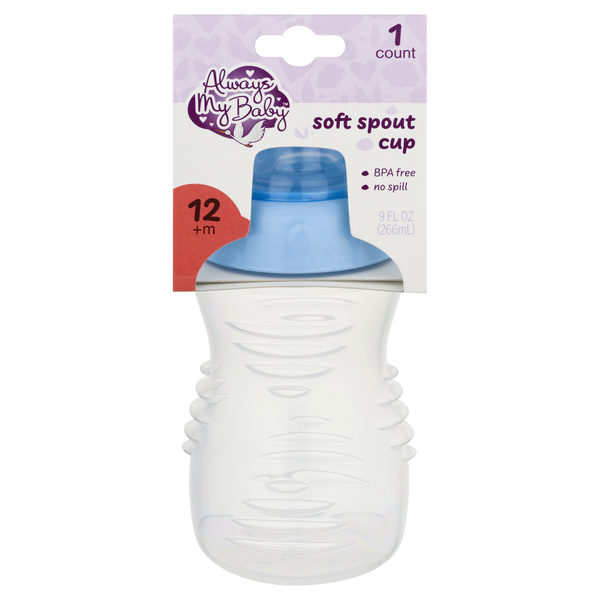Always My Baby Soft Spout 9 oz Blue Cup 12+m