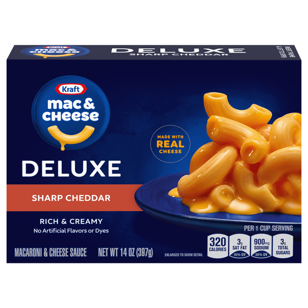 Kraft Deluxe Sharp Cheddar Mac & Cheese Dinner