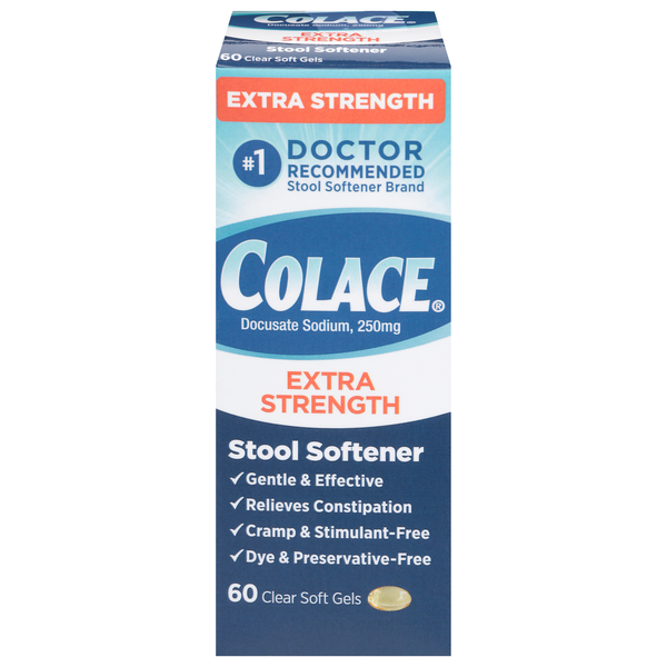 Colace Extra Strength 250mg Stool Softener Soft Gels