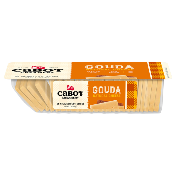 Cabot Creamery Gouda Cheese Cracker Cut Slices - 26 ct