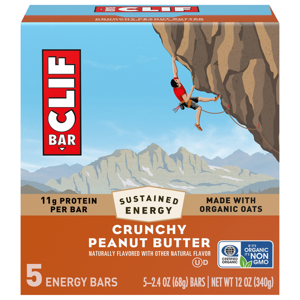 CLIF Crunchy Peanut Butter Energy Bar - 5 ct