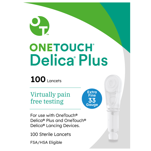 OneTouch Delica Plus Lancets Extra Fine 33 Gauge