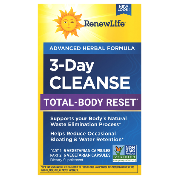 Renew Life Total Body Reset 3-Day Cleanse Vegetarian Capsules