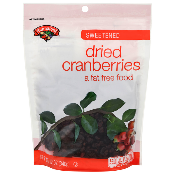 Hannaford Sweetened Dried Fruit Cranberries