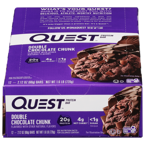 Save on Quest Protein Bar Double Chocolate Chunk Low Carb Keto 12 ct