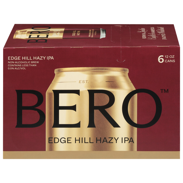 Bero Non-Alcoholic Edge Hill Hazy IPA Beer - 6 pk