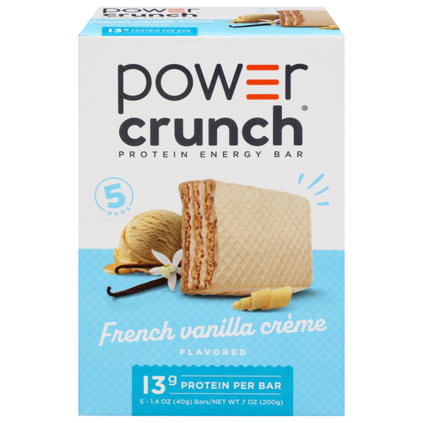 Power Crunch French Vanilla Creme 14g Protein Energy Bars - 5 ct